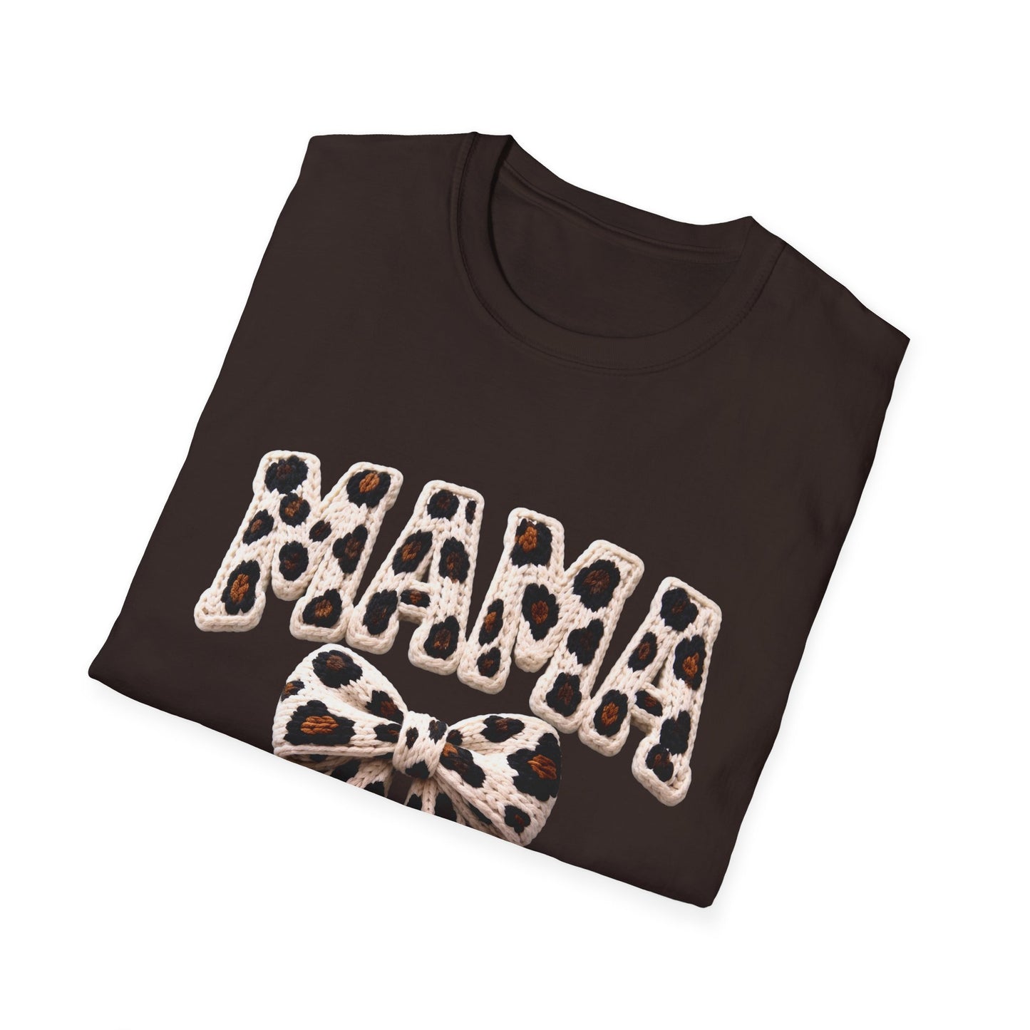 Mama Leopard Print Tee with Bow
