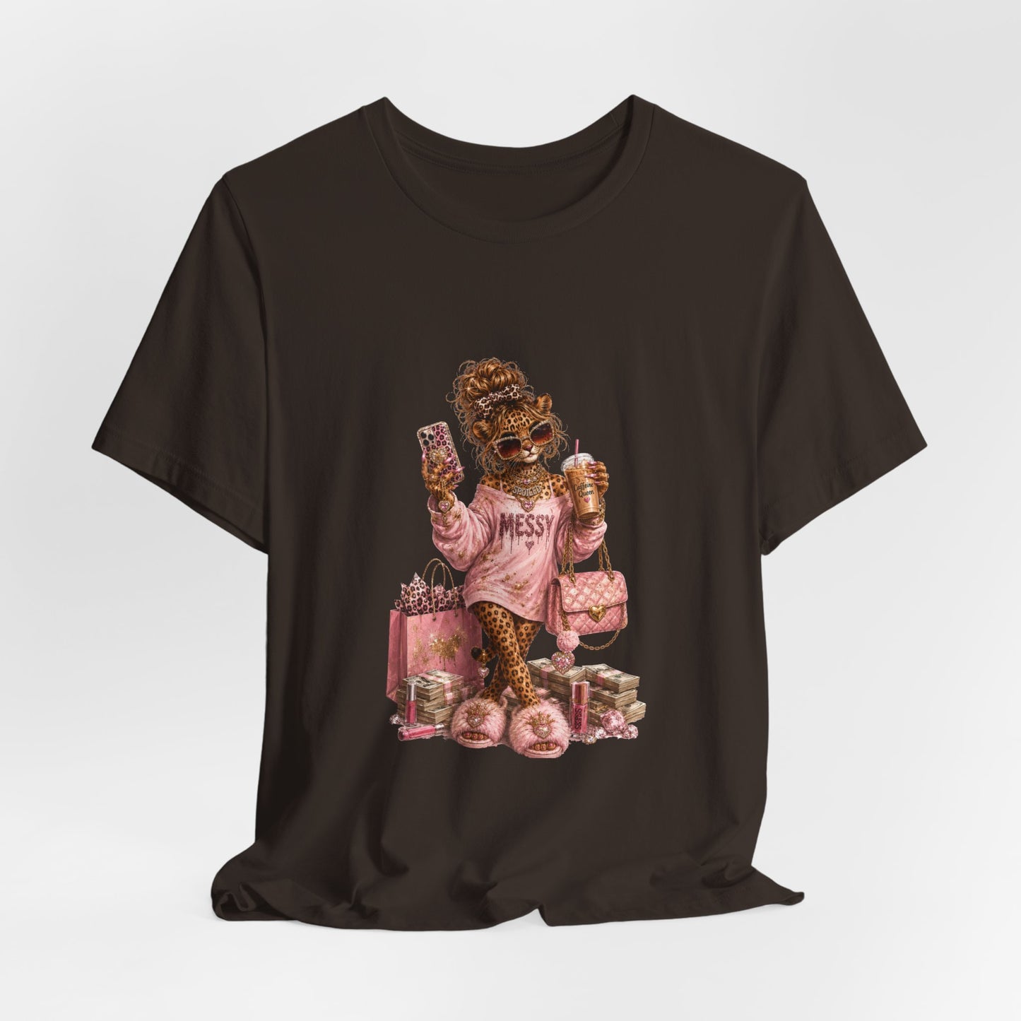 Messy' Chic Leopard Graphic Tee