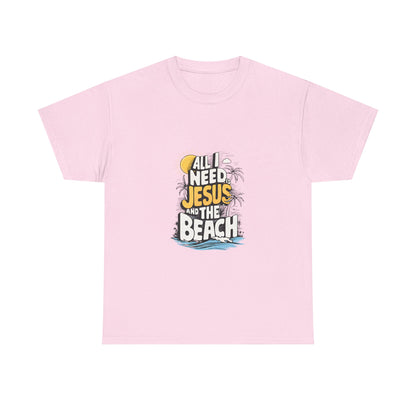 "All I Need Jesus and the Beach" Tee