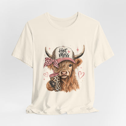 Highland Cow 'Hot Mess' Tee