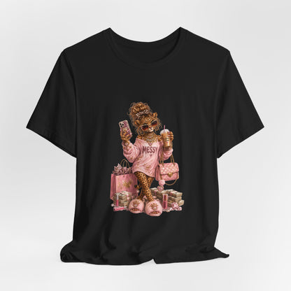 Messy' Chic Leopard Graphic Tee