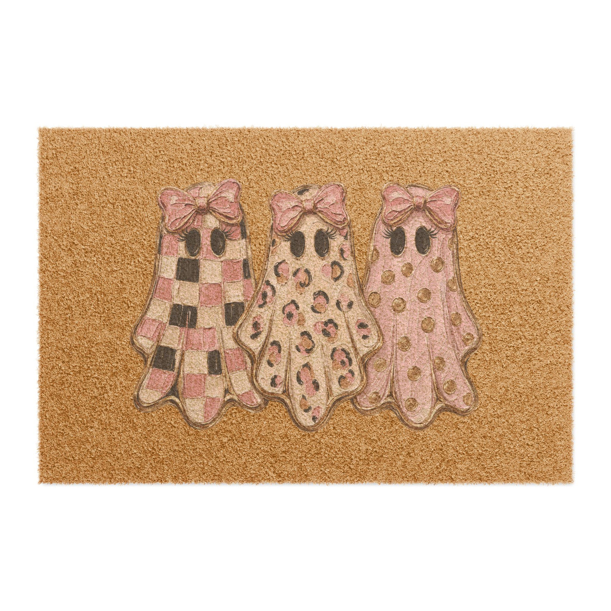 Pink Leopard Ghost Trio Doormat