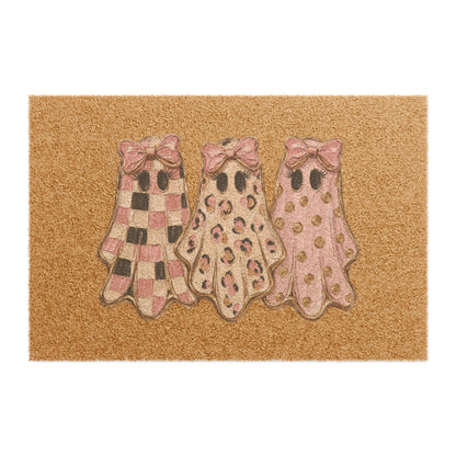 Pink Leopard Ghost Trio Doormat