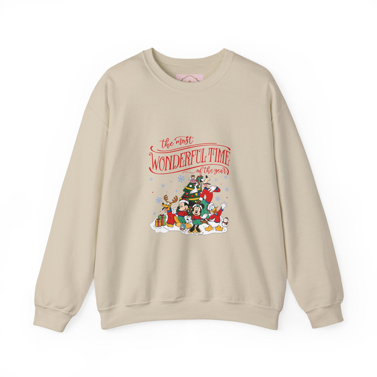 Crewneck Sweatshirt — 'Tis the Most Wonderful Time' Vintage Cartoon Holiday Design