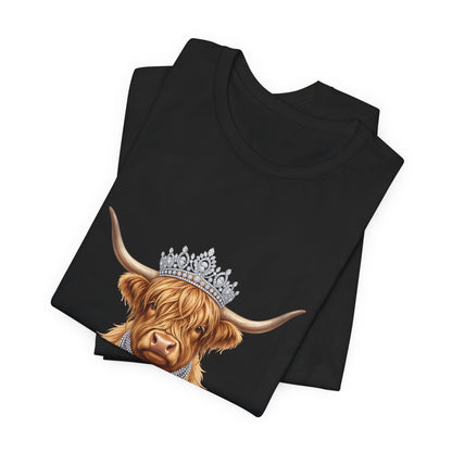 Crowned Highland Cow Tee