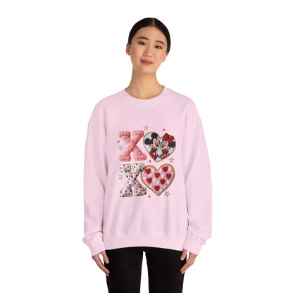 Valentine Mickey & Minnie XOXO Crewneck Sweatshirt