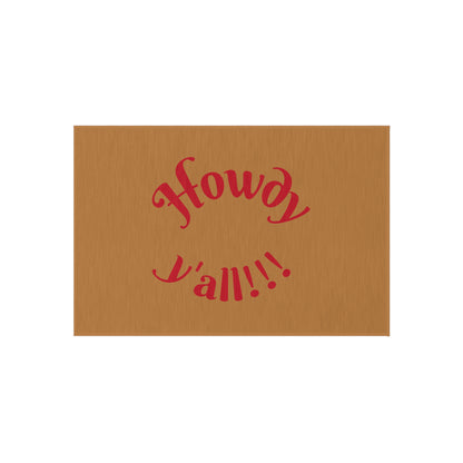Howdy! Outdoor Rug - Welcome Doormat for Porch & Patio