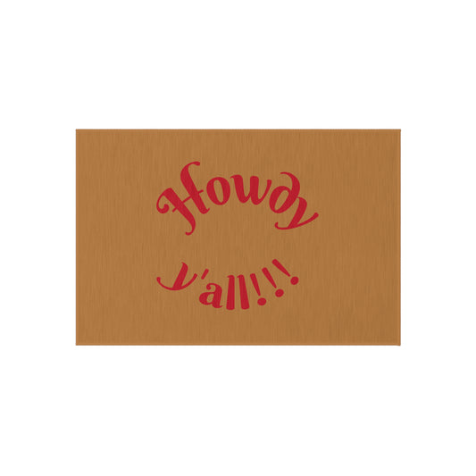 Howdy! Outdoor Rug - Welcome Doormat for Porch & Patio