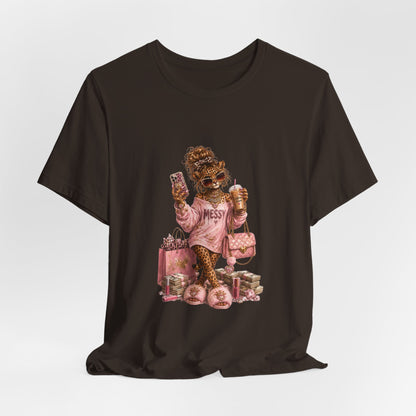Messy' Chic Leopard Graphic Tee