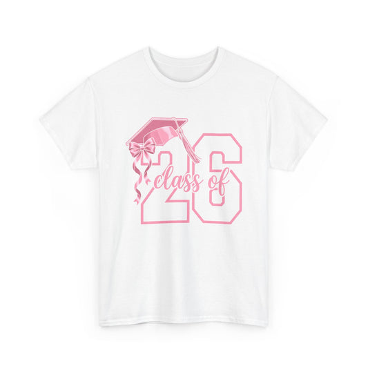 Class of '26 Graduation T‑Shirt — Pink Cap '26