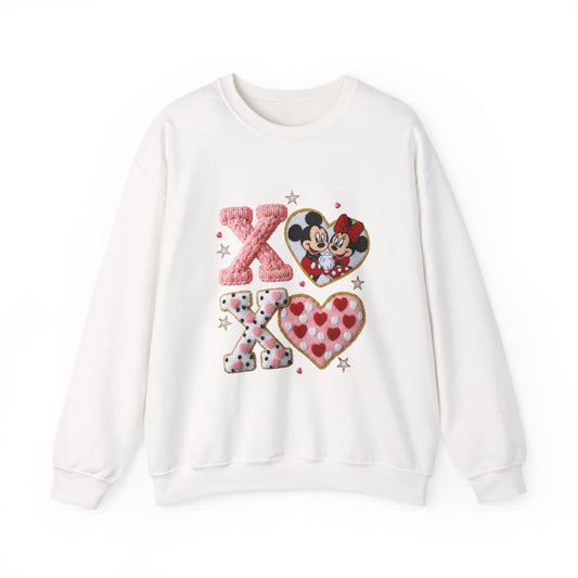 Valentine Mickey & Minnie XOXO Crewneck Sweatshirt