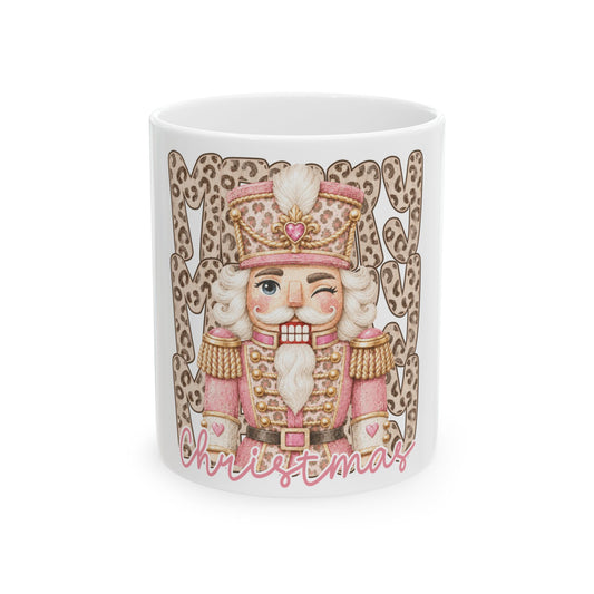 Pink Nutcracker Christmas Mug