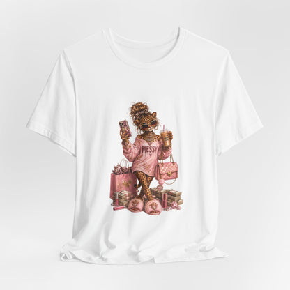 Messy' Chic Leopard Graphic Tee