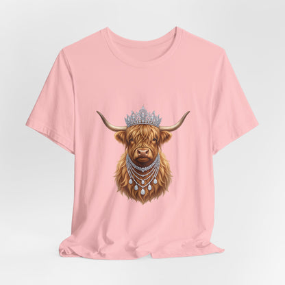 Crowned Highland Cow Tee