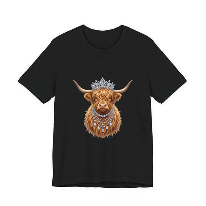 Crowned Highland Cow Tee