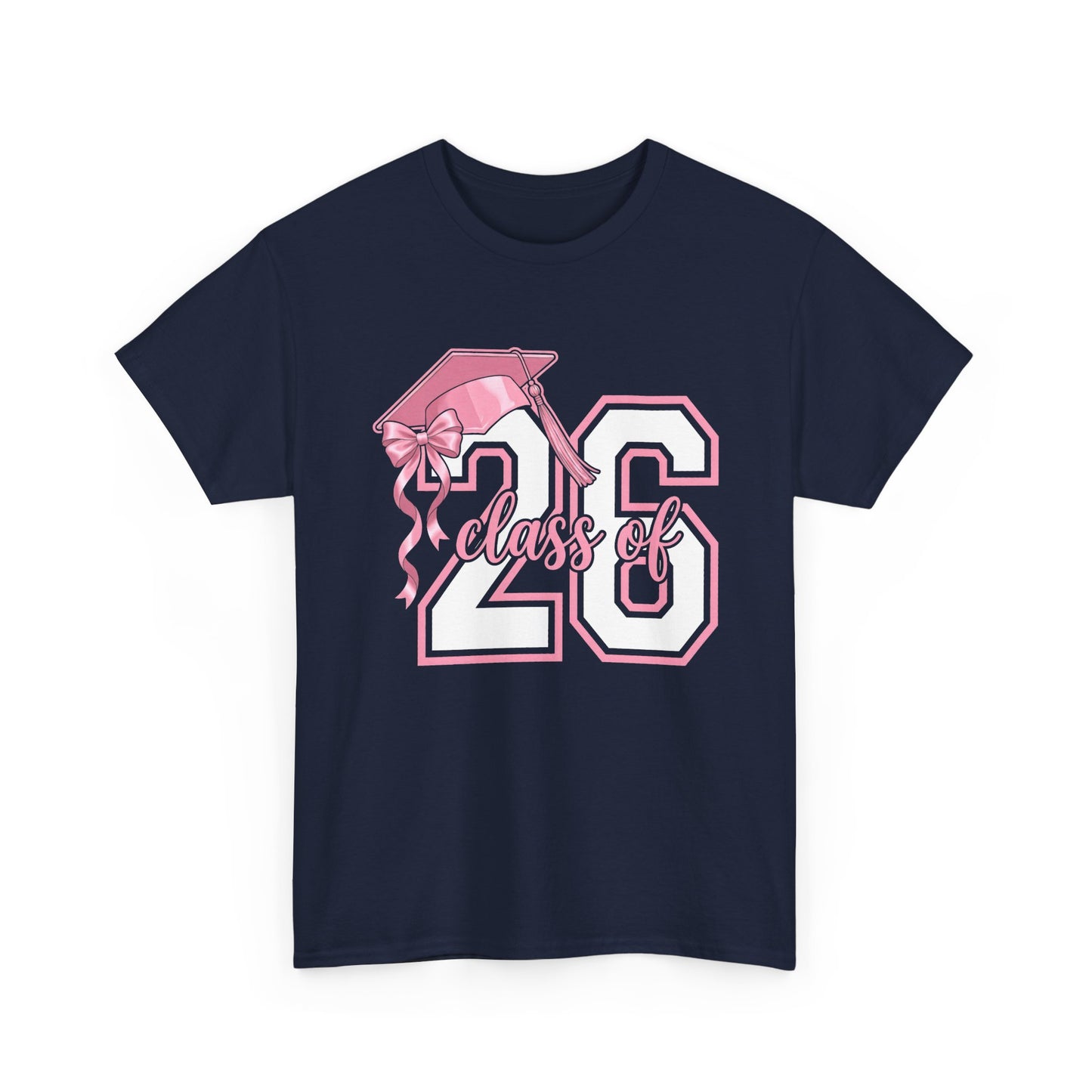 Class of '26 Graduation T‑Shirt — Pink Cap '26