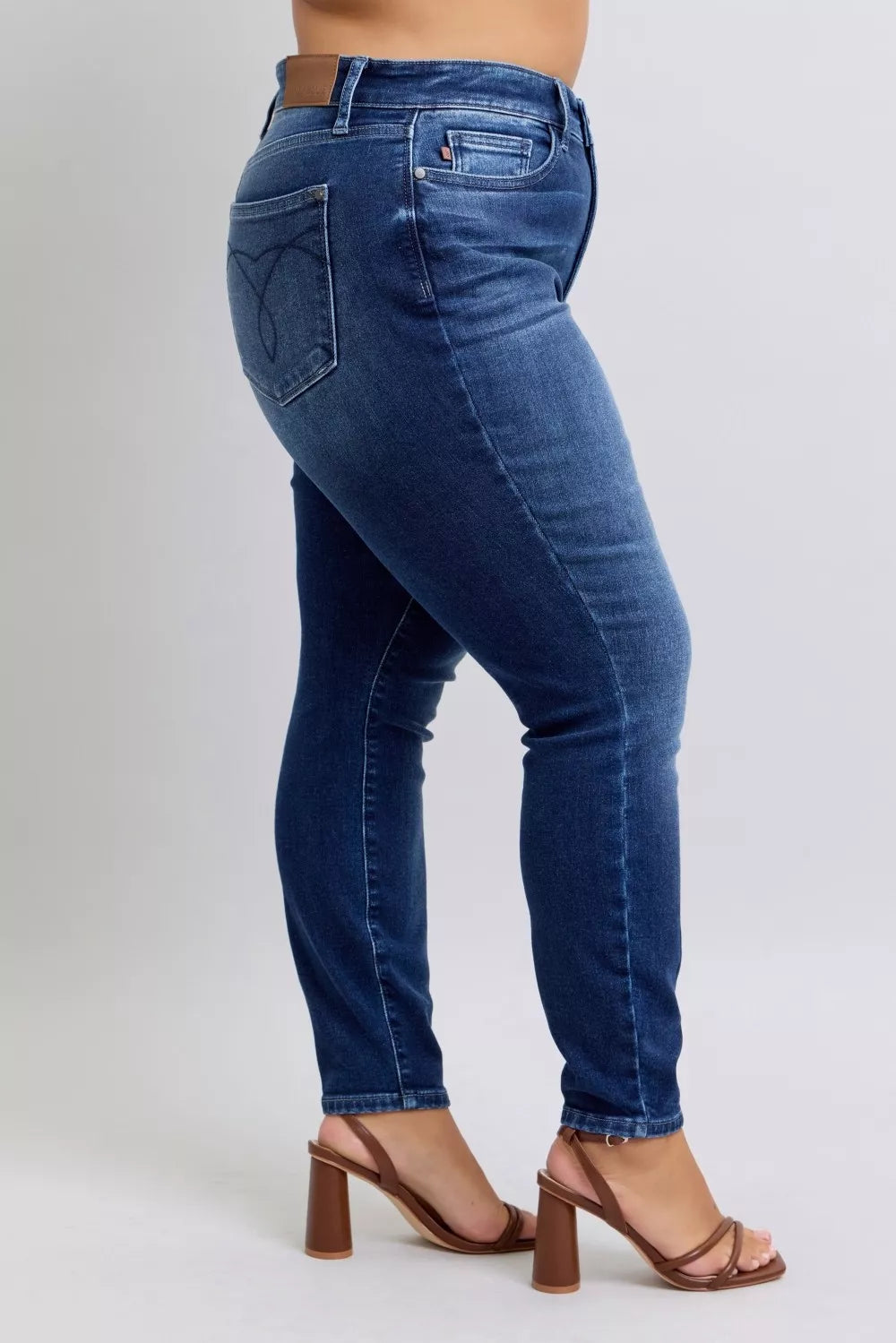 Judy Blue Full Size Washed Thermal Skinny Jeans Plus Size