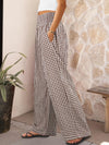 Womens Striped Gingham Palazzo Pants