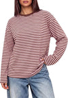 Striped Long Sleeve Crewneck Top