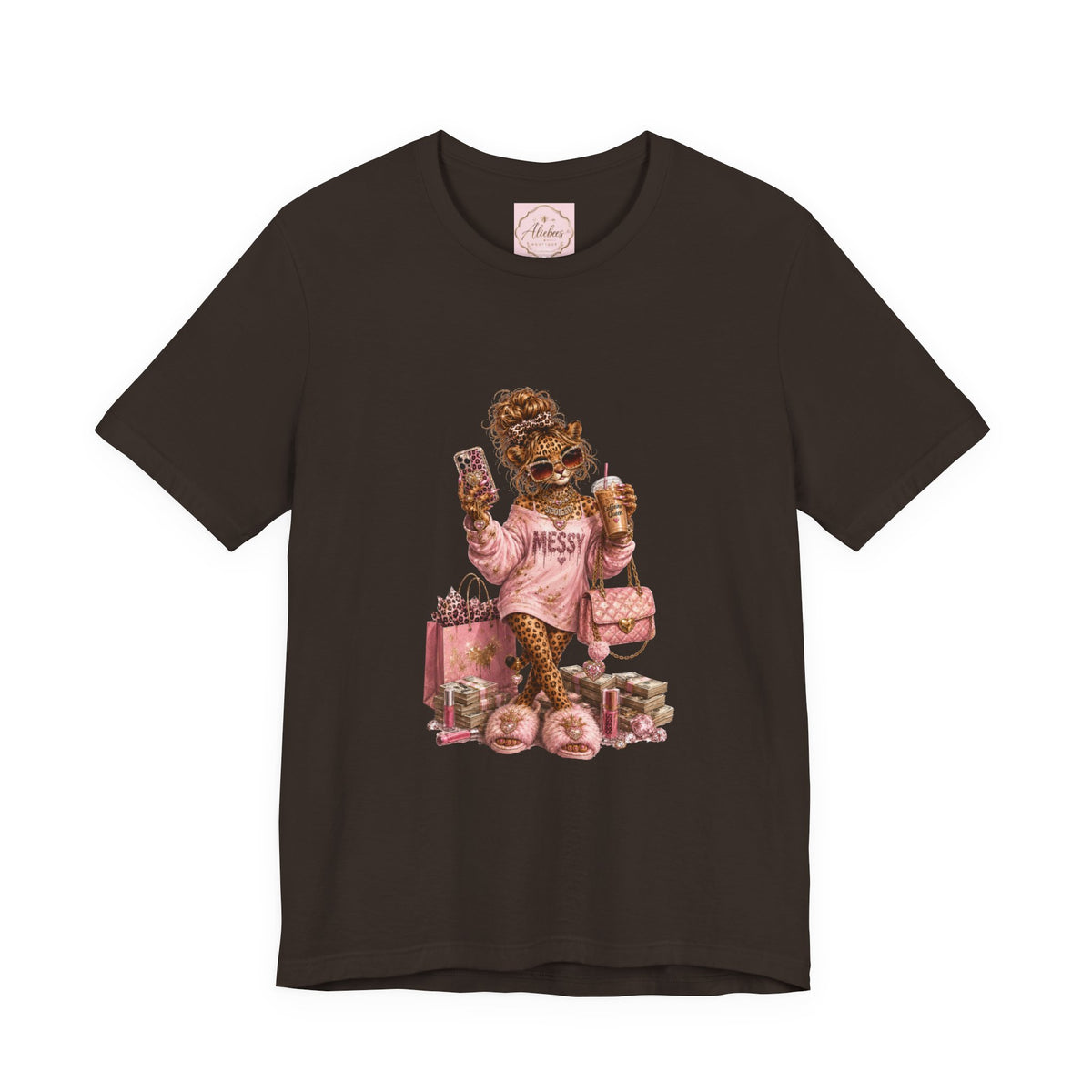 Messy' Chic Leopard Graphic Tee