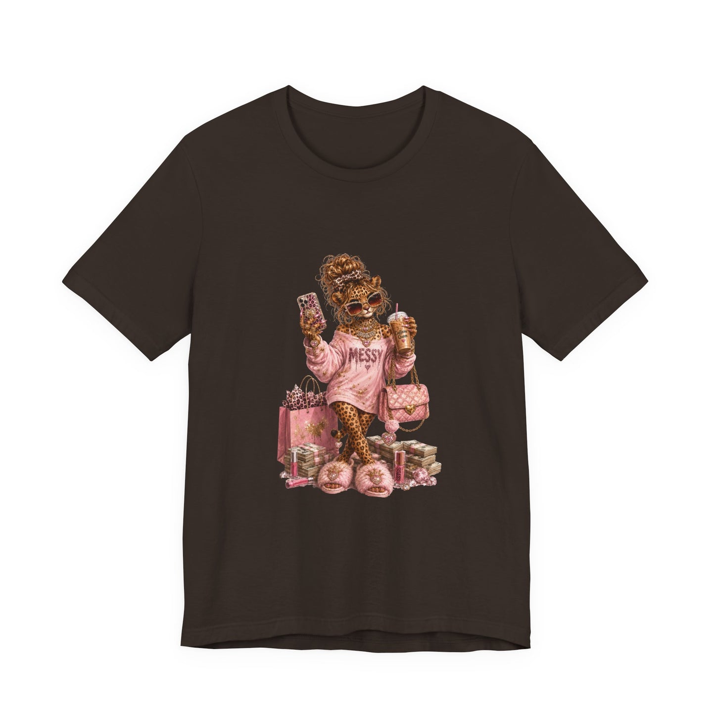 Messy' Chic Leopard Graphic Tee