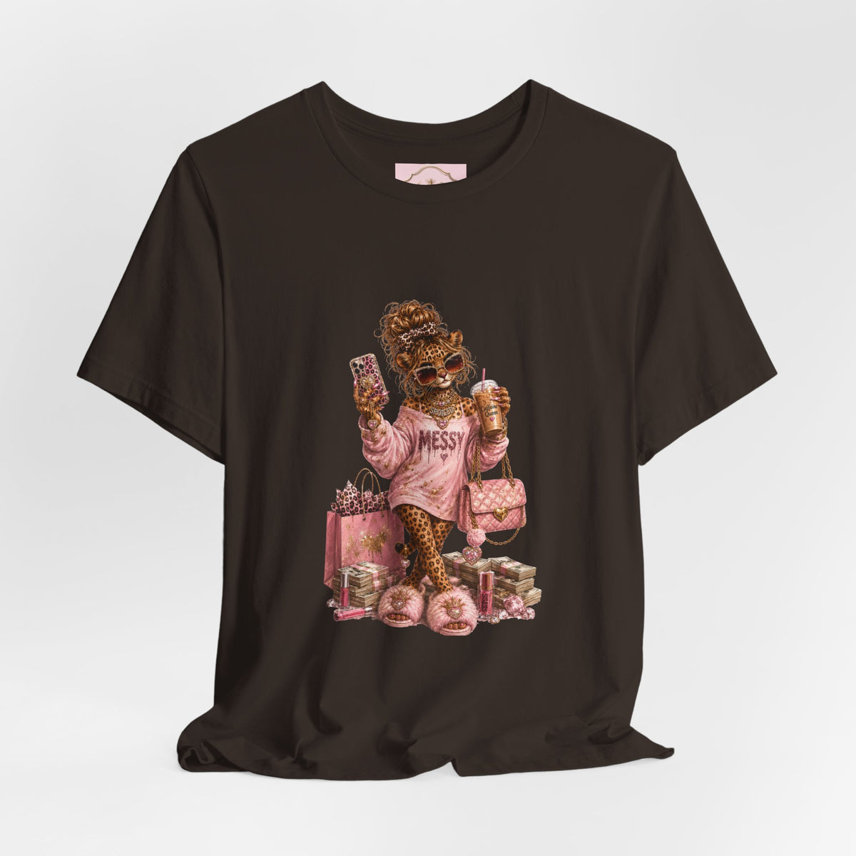 Messy' Chic Leopard Graphic Tee
