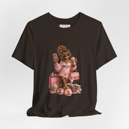 Messy' Chic Leopard Graphic Tee