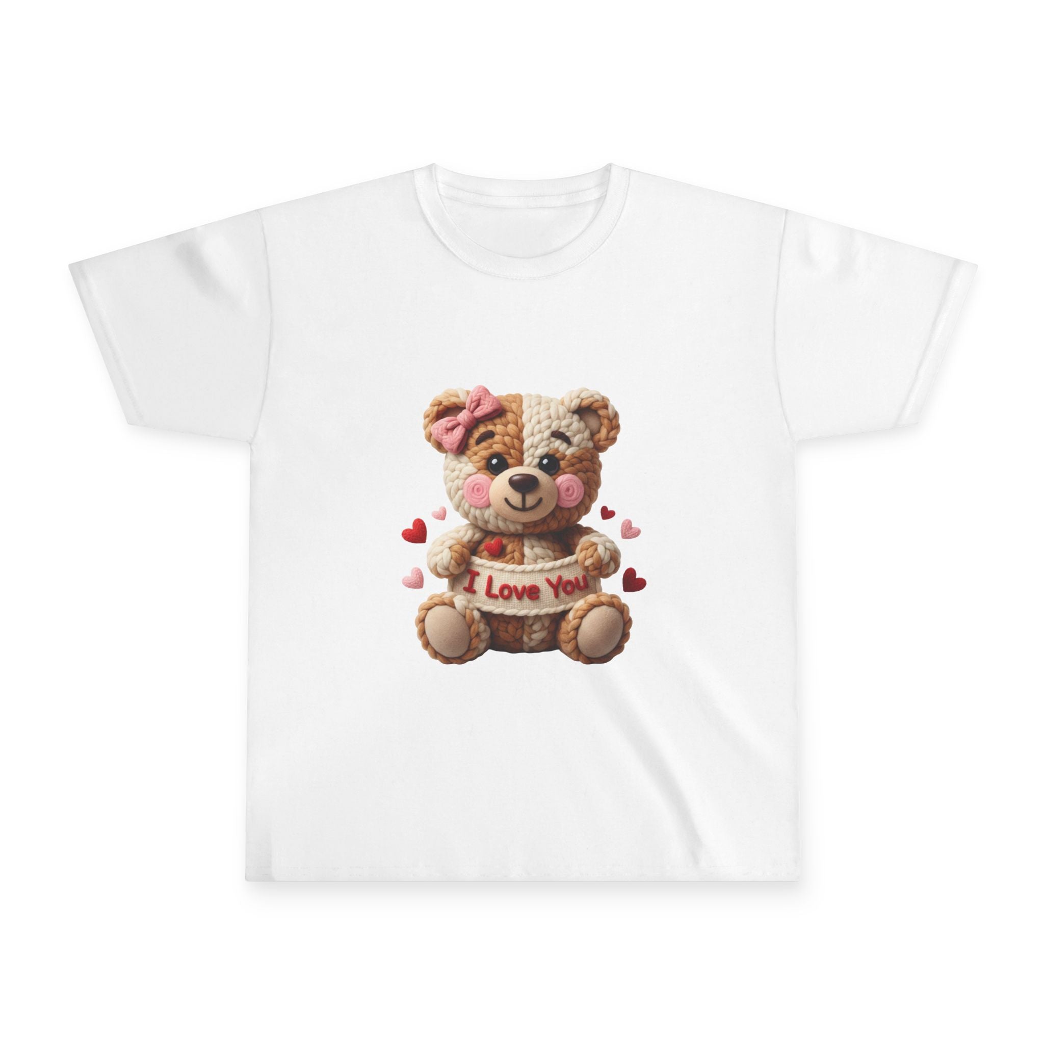 Cute Teddy Bear "I Love You" Valentine's Shirt for Kids