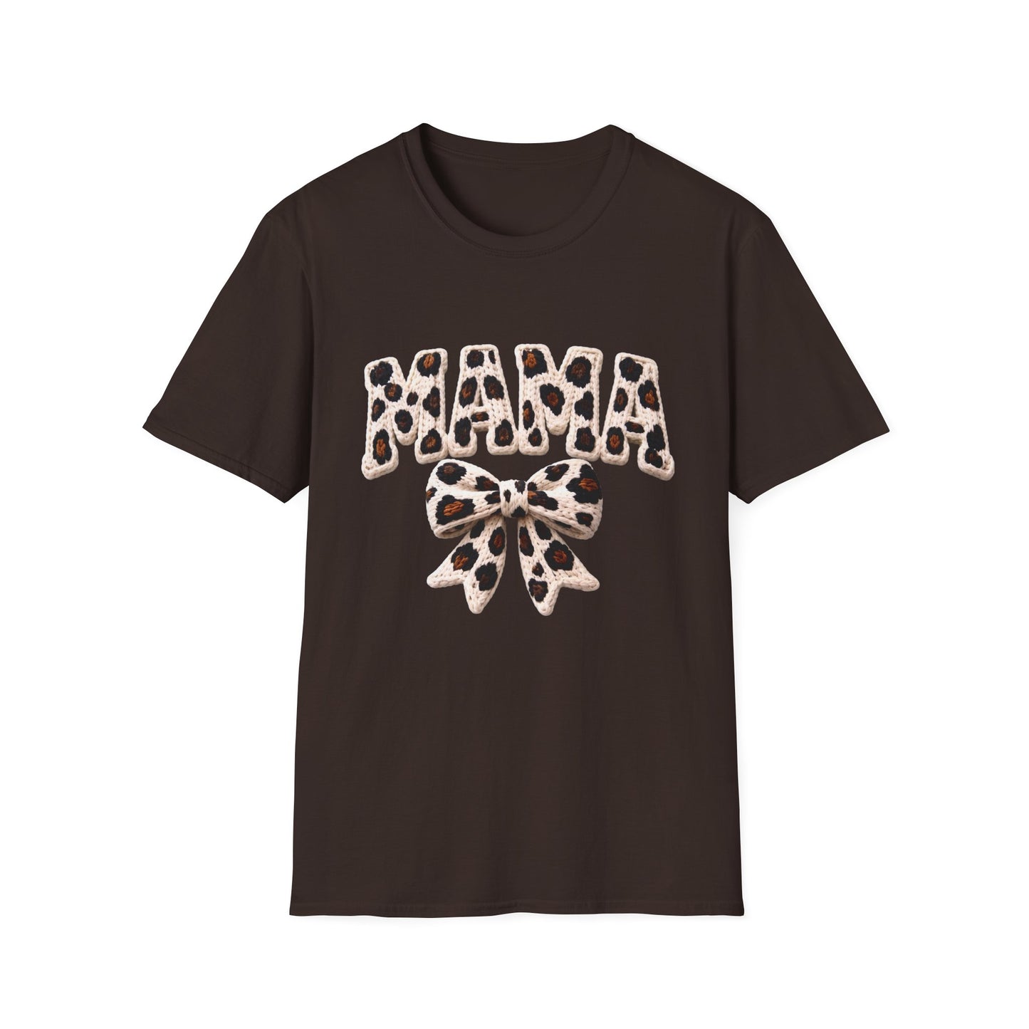Mama Leopard Print Tee with Bow