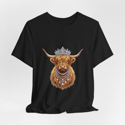 Crowned Highland Cow Tee