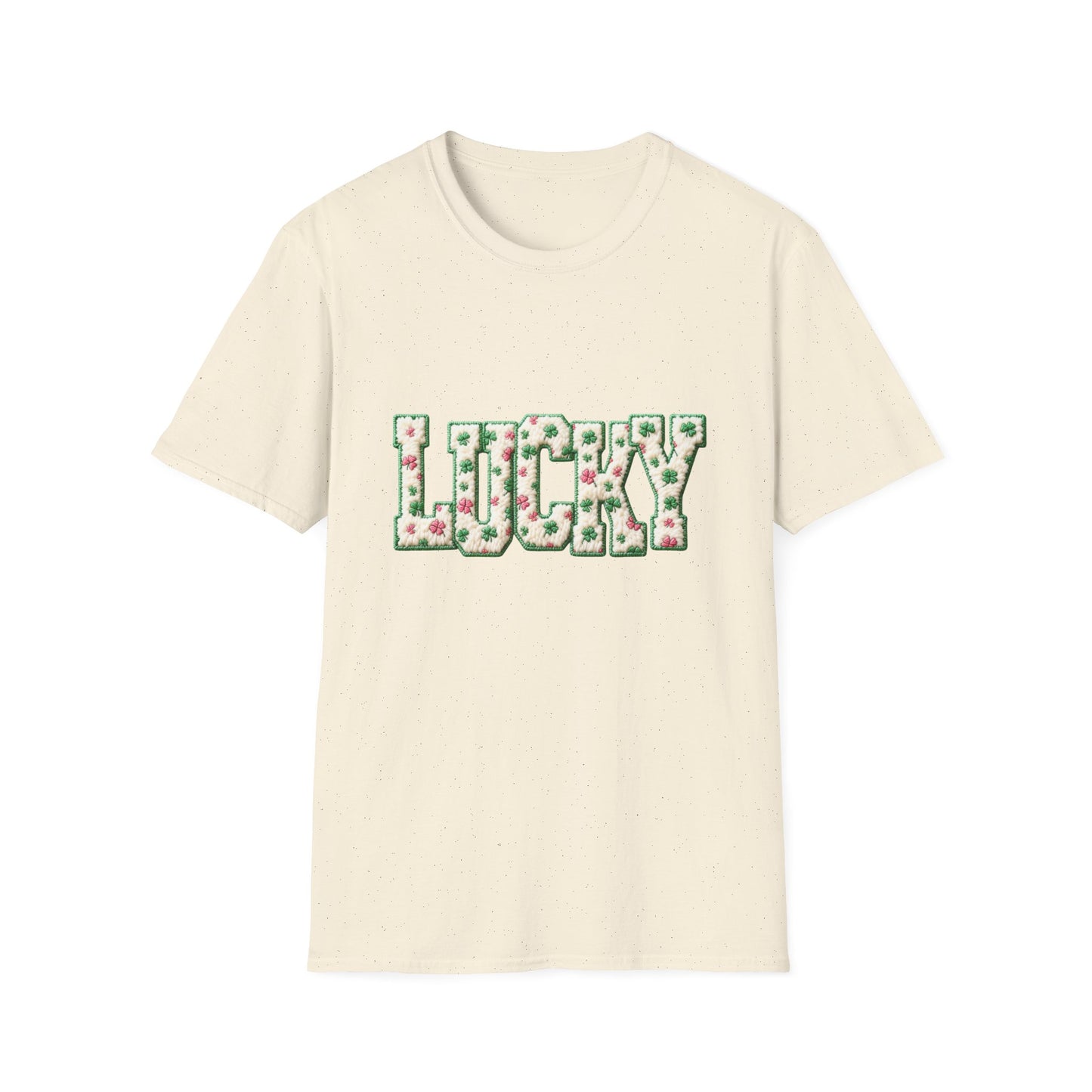 Lucky Clover T-Shirt — Floral ‘LUCKY’ Graphic St. Patrick’s Tee