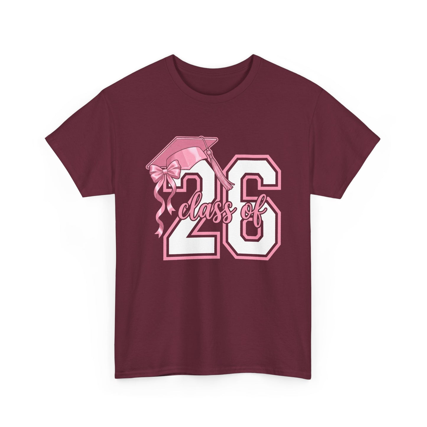 Class of '26 Graduation T‑Shirt — Pink Cap '26