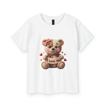 Cute Teddy Bear "I Love You" Valentine's Shirt for Kids