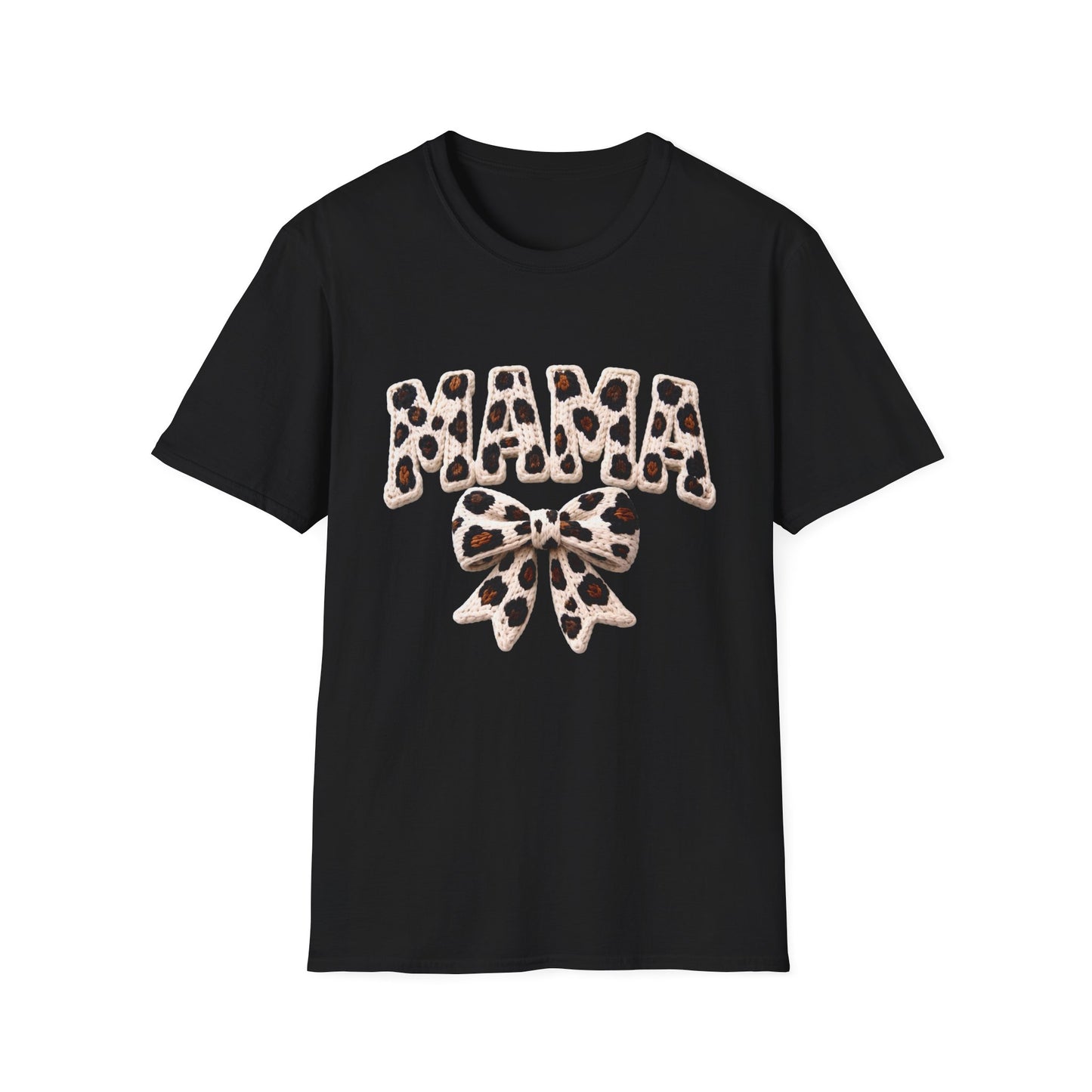 Mama Leopard Print Tee with Bow
