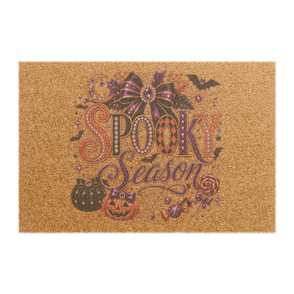 Spooky Season Halloween Doormat – Pumpkin & Bat Welcome Mat