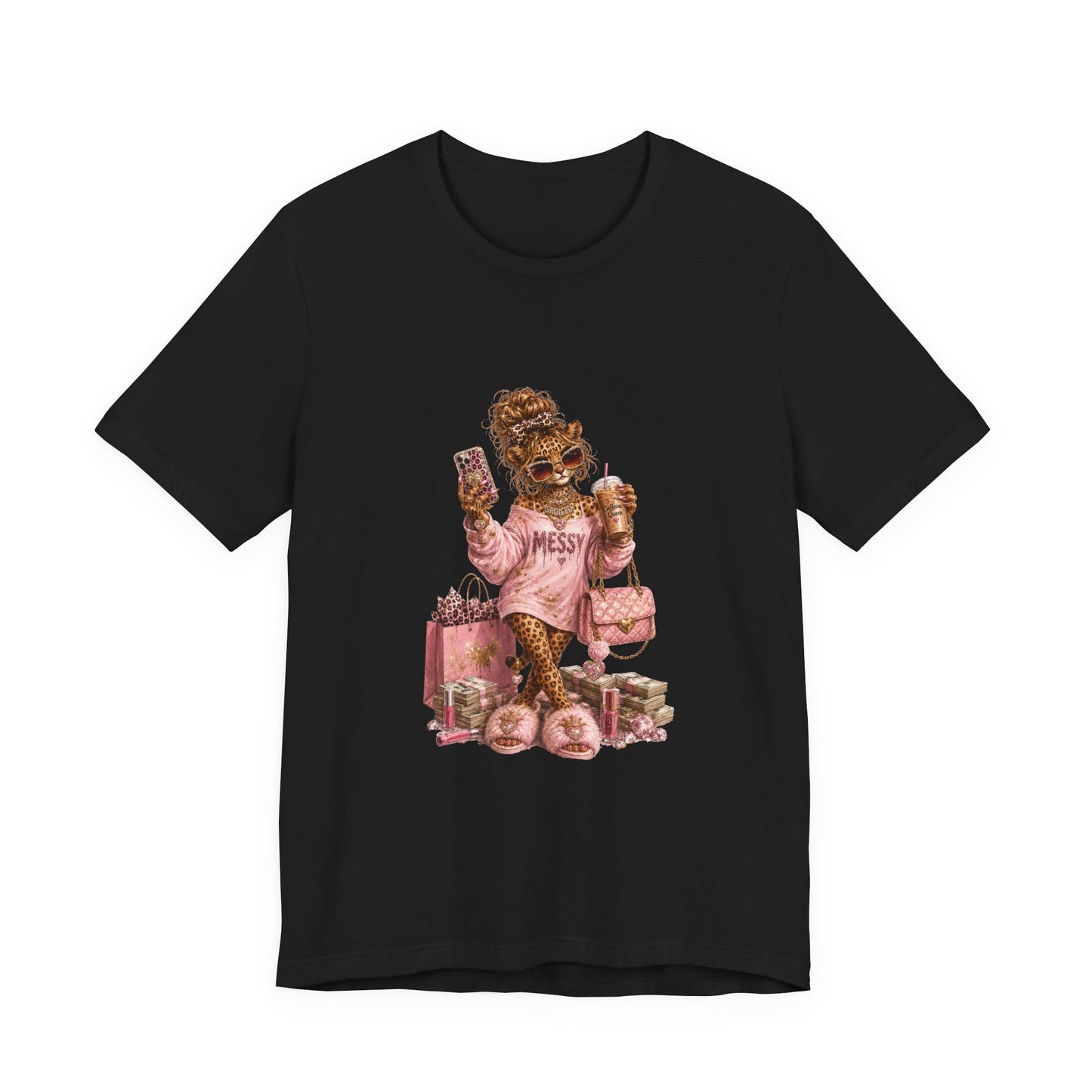 Messy' Chic Leopard Graphic Tee