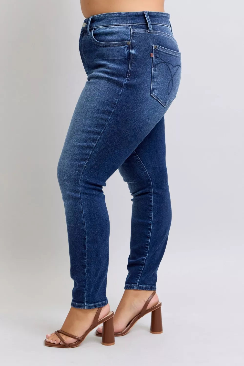 Judy Blue Full Size Washed Thermal Skinny Jeans Plus Size