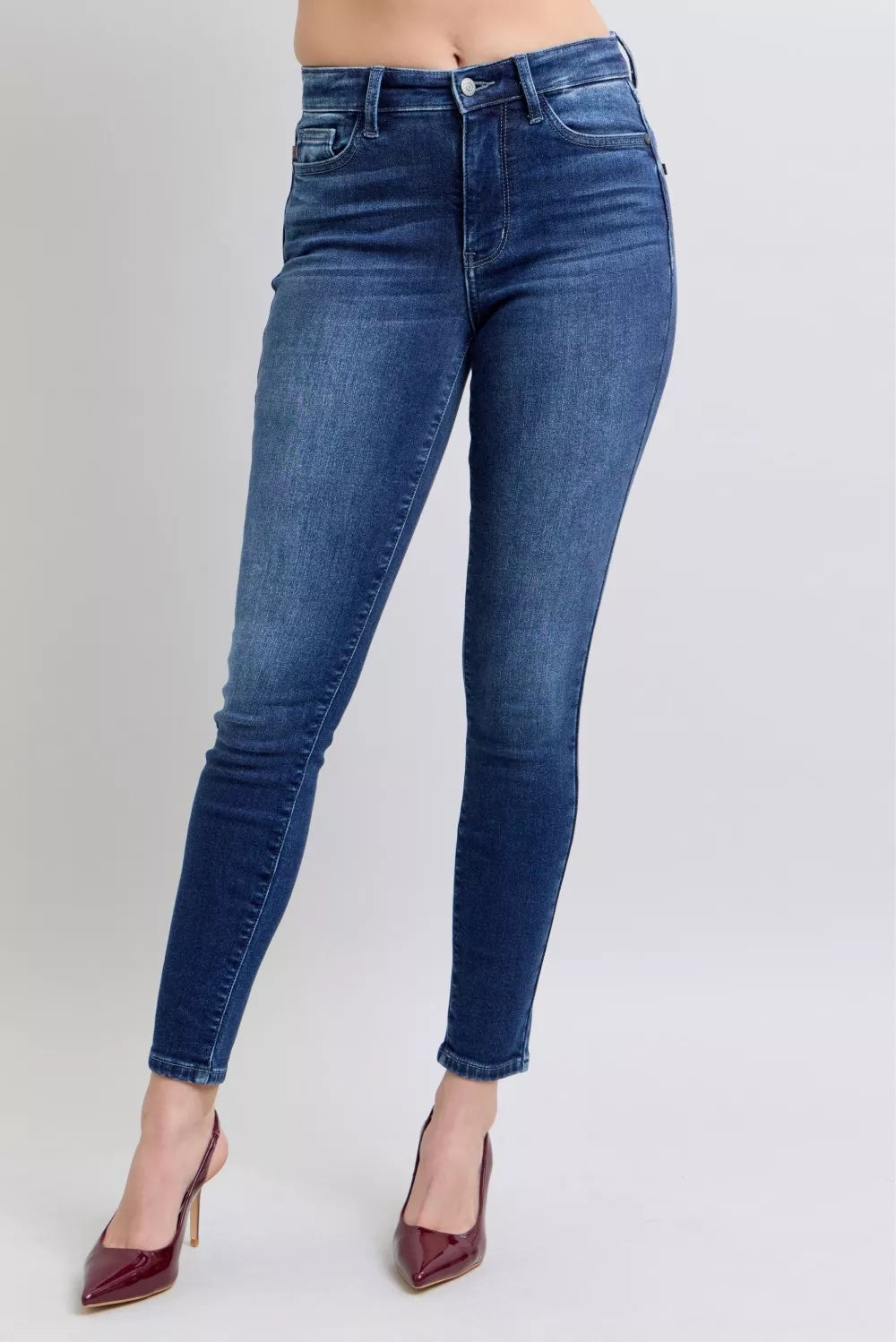 Judy Blue Full Size Washed Thermal Skinny Jeans Plus Size